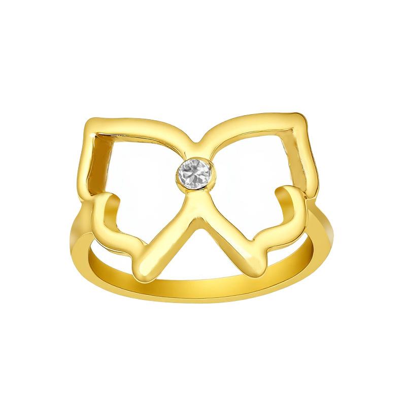 Wind Butterfly Niche Diamond Ring Trend Ring Ring 1.7cm