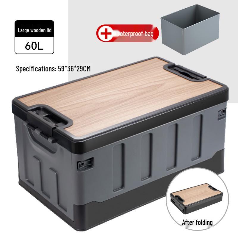 Vehicle Trunk Organizer: Car Interior Storage Box and Tail Box Case for Practical Item Collection.