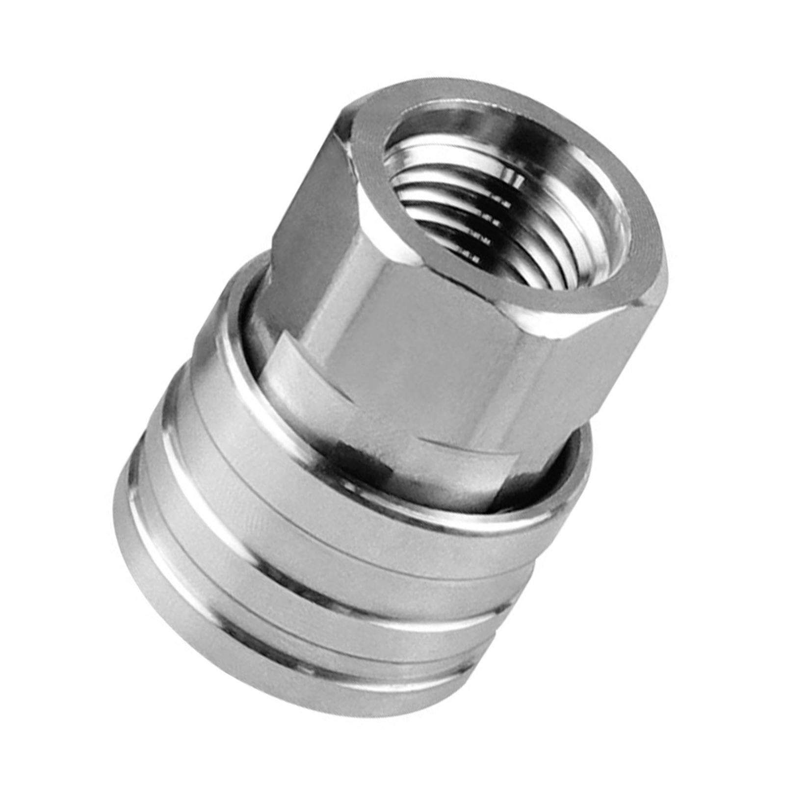 

1/4 Inch Stainless Steel Quick Connection Pressure Washer Accessories for Efficient Cleaning Easy to Use Female Adapters 1