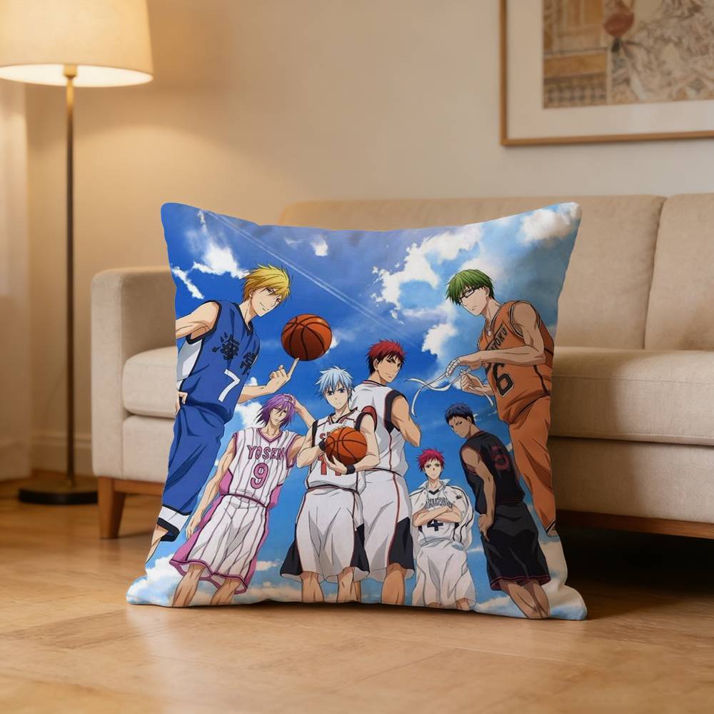 Anime KKurokos BBasketballS Pillow Case Pattern Printed Pillowcase For Living Room Sofa Cushion Cover