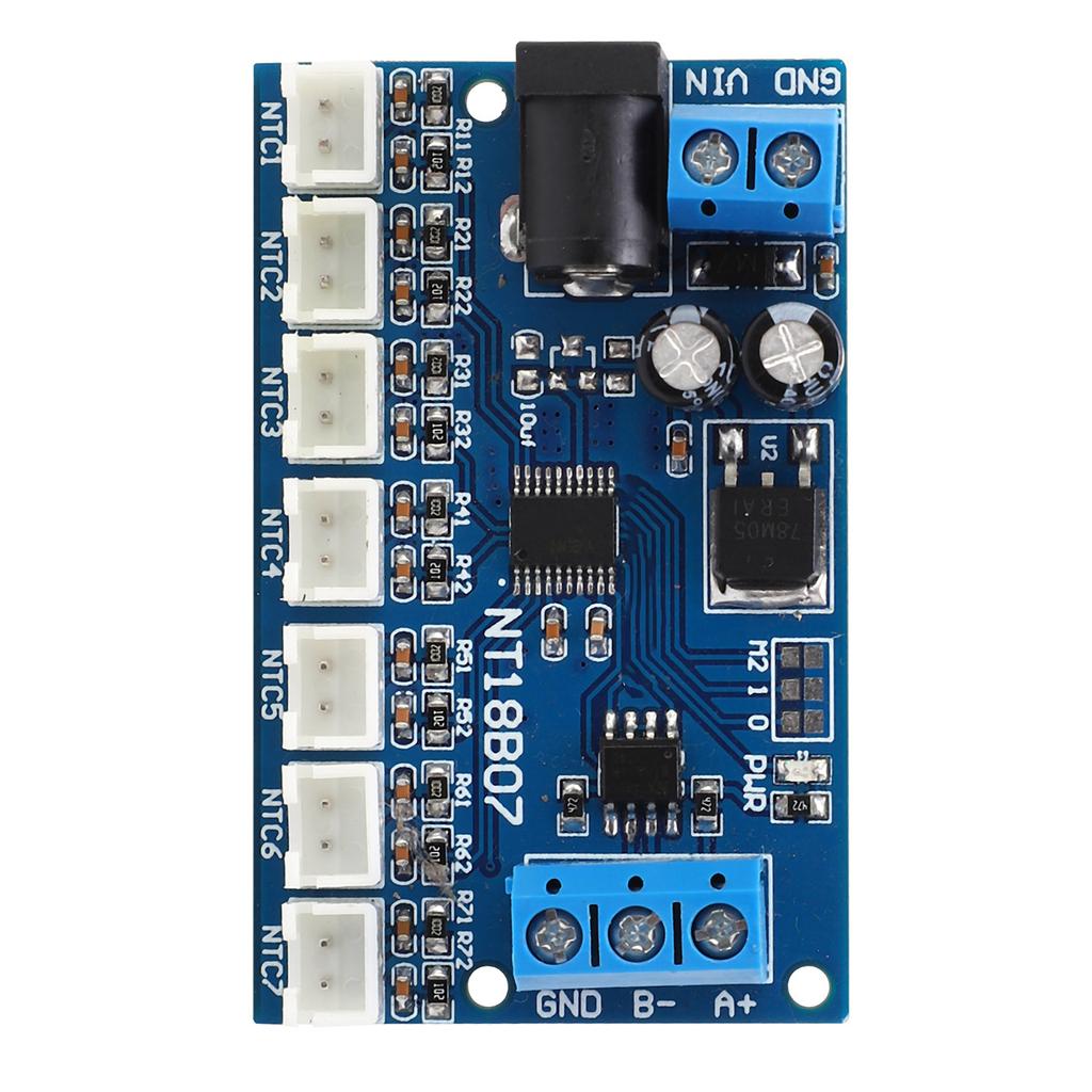 Modul NT18B07 7?Kanalplatine RS485 für Temperatursensor Papierloser Schreiber SPS 6?24V