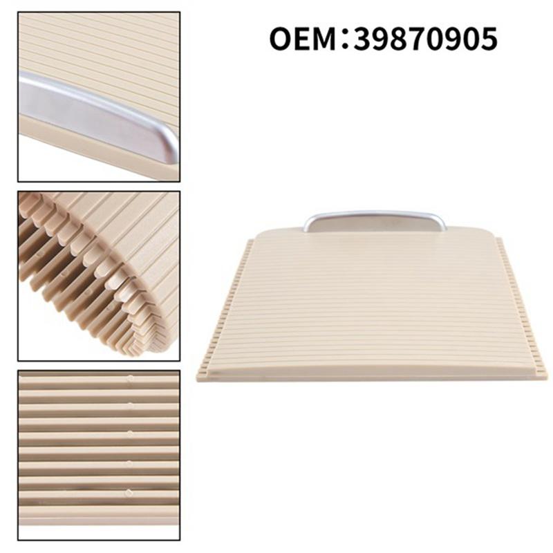 Consola Central Delantera del Coche Portavasos Tapa Deslizante con Persianilla 39870904 39870905 para Volvo S80 S70 V70 XC70 Beige/Negro