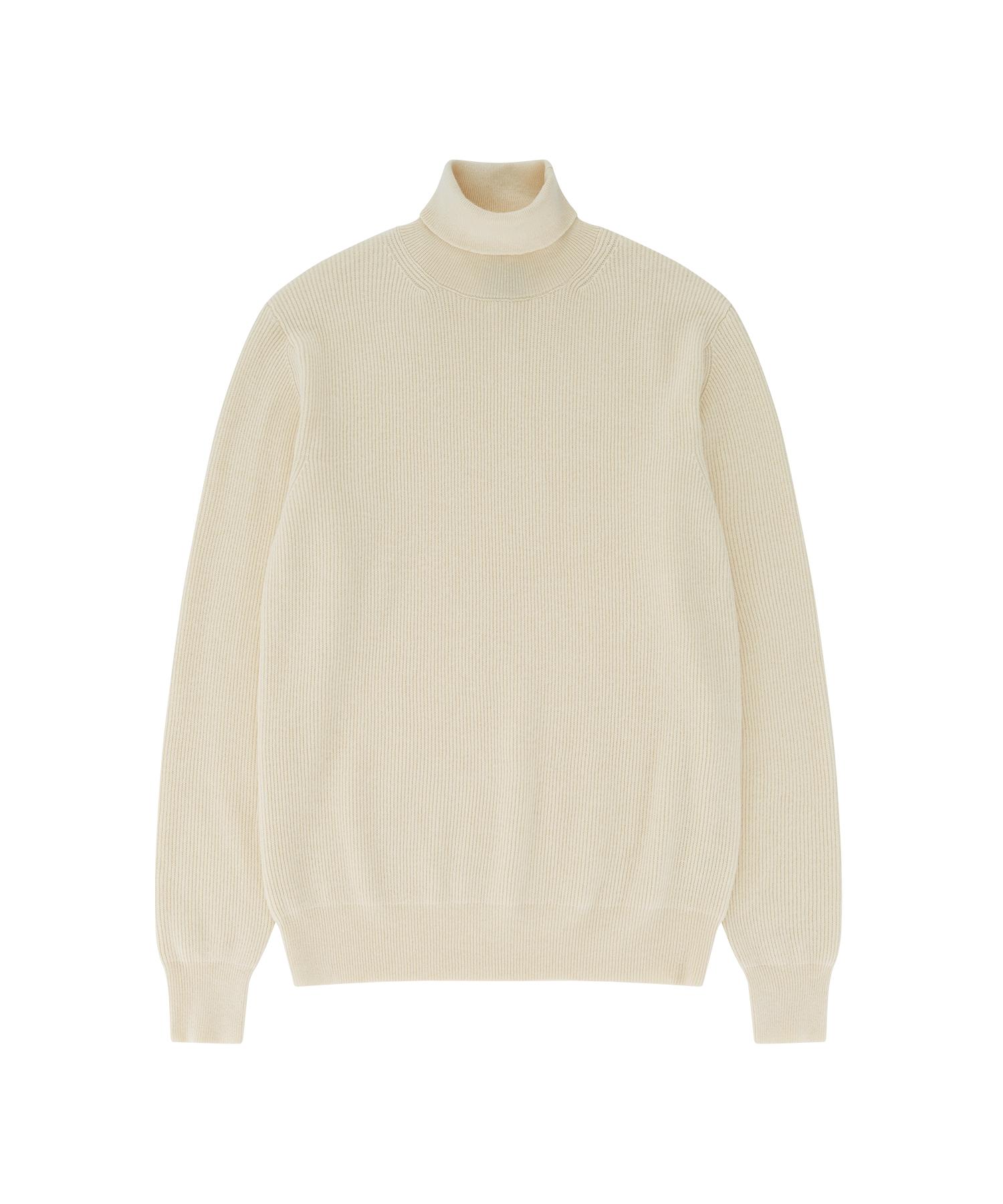 Belief Wool Soft Turtle Neck Knit (Ecru) Ecru/M