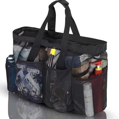 European Large Capacity Mesh Beach Tote Bag for Women - Single Shoulder Outdoor Travel Bag