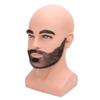 Male Bald Mannequin Head with Full Beard Eyebrows Resin PVC Realistic Barber Practice Bald Head