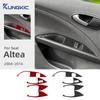 For Seat Altea 2004-2011 2012 2013 2014 2015 2016 Real Soft Carbon Fiber Sticker LHD RHD Car Window Lift Panel Interior Trim
