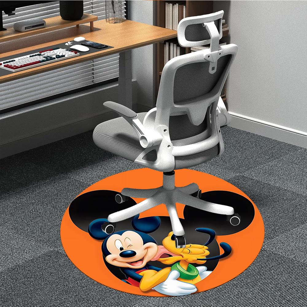 1pc Mickey, Pluto Chair Carpet for Office, Non slip, Soft and Durable Office Rug