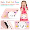 For iPad Air 11 (2025)/(2024) Case PC + Silicone Tablet Cover with Cat Kickstand/Shoulder Strap