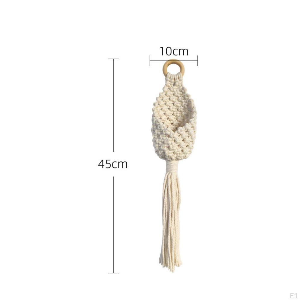 2 Pieces Woven Wall Planter Hanger Handmade Boho Easy to Install Hanging Plant Holder