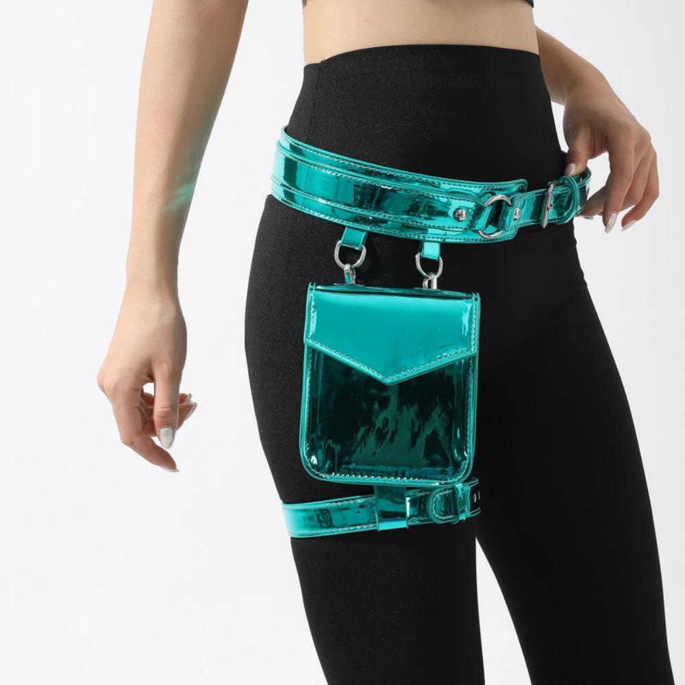 Leg Ring Metallic Waist Belt Pouch Goth Thigh Harness Leg Bag Motorcycle Waistpack  Outdoor