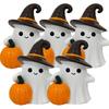 Xiaomi Cute Halloween Ghost Pumpkin Resin Figurine Mini Desktop Craft Ornament Spooky Home Party Decoration Gift Photo Shooting Props