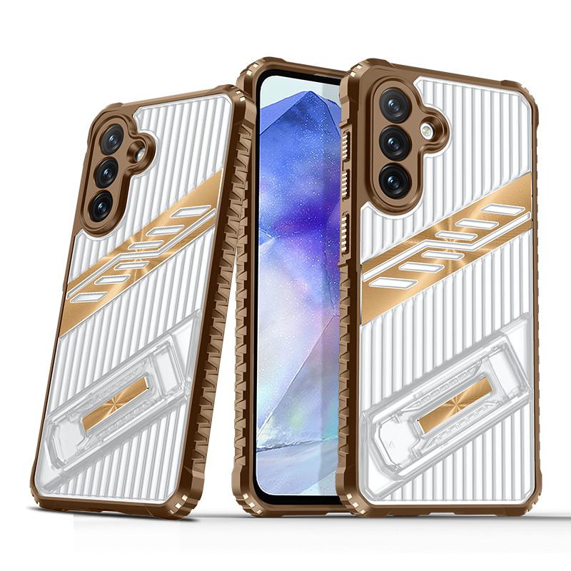 for Samsung galaxy A35 A55 5G shockproof phone case with invisible stand camera protection