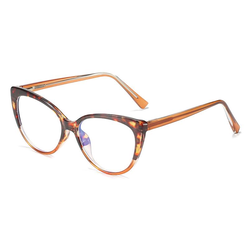 Material Insert Retro Personalized Cat Eye Women'S Glasses Frame, Supply Flat Mirror Women