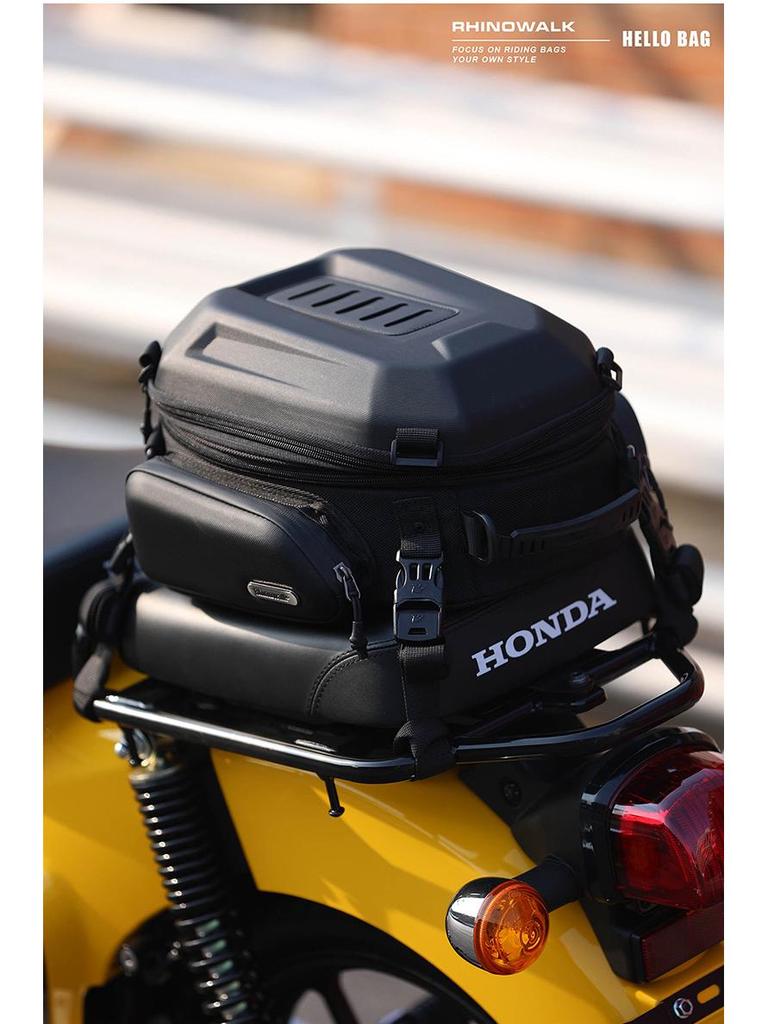 Rhinowalk Motorcycle Gear: Hard Shell Rear Seat Tail Bag & Backpack