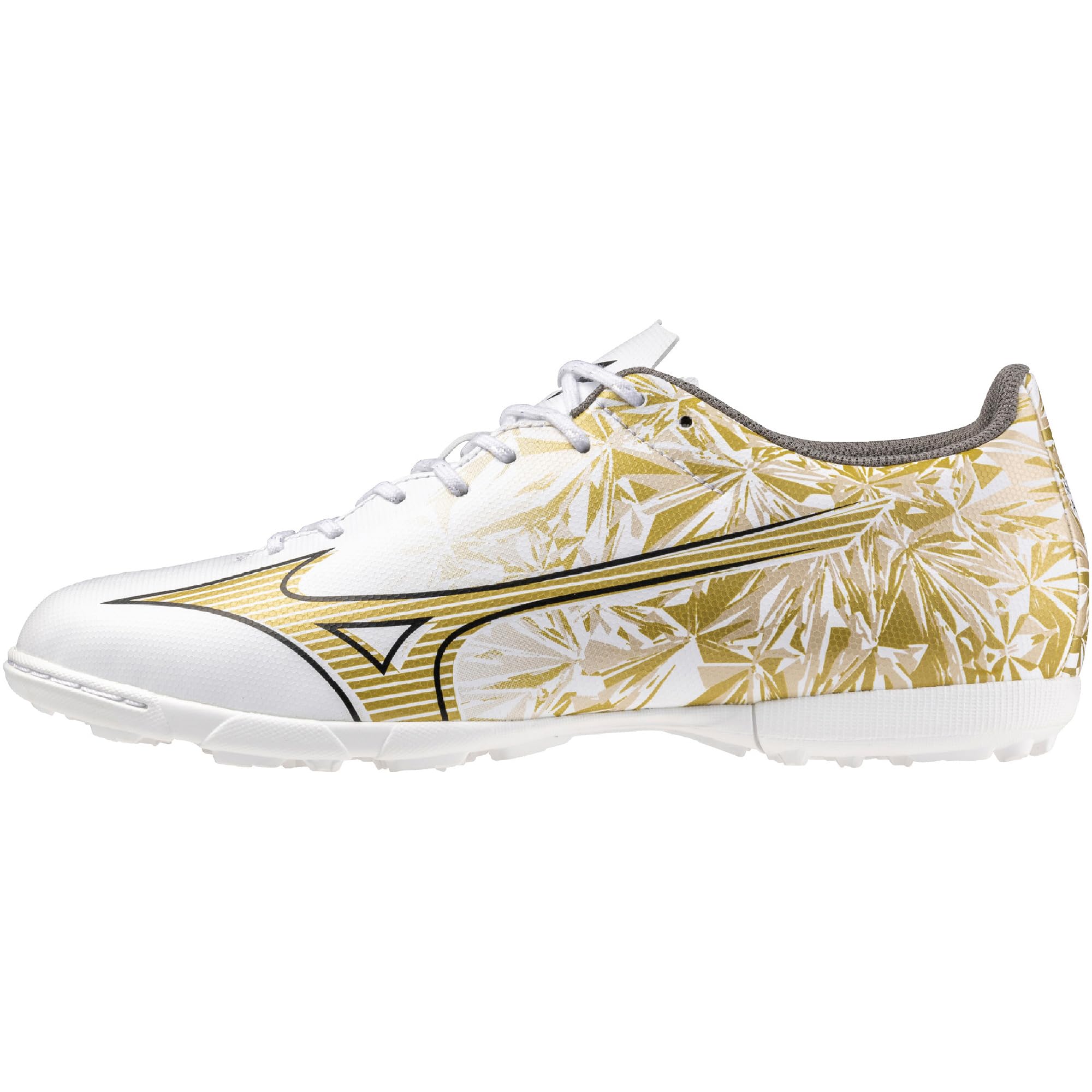 Mizuno Alpha SELECT AS Soccer Size 3E Shoes, Lightweight, Men s, White/Gold, 27.5 cm,