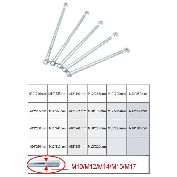 Ax Roată Motocicletă pentru Honda Yamaha Suzuki KTM Crossbike Dirtbike 15mm 210mm 230mm 245mm 260mm 280mm 305mm Axe Cu Piuliță