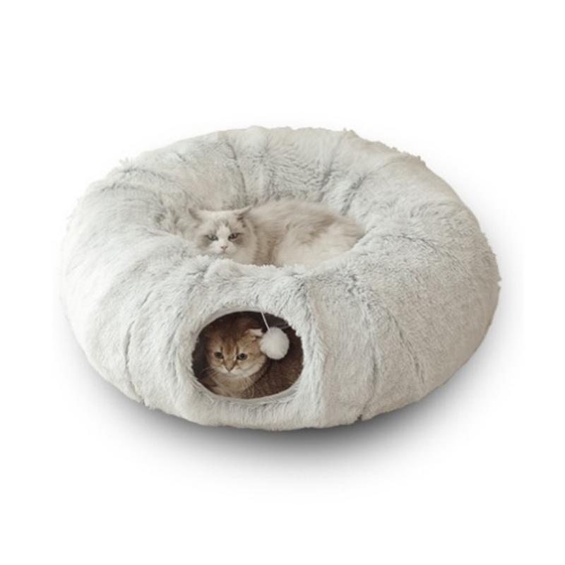 Pet Resting Hideaway Bed House Condo Plush for Small Large Pet Warm Bed Nest for Dogs Cats Cave Plush