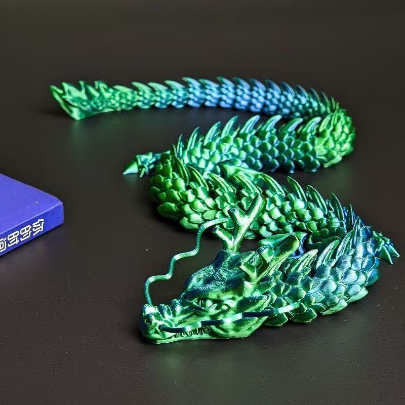 Extra Large 90cm 3D Printed Dragon Model Joint Movable Desktop Figurer Lucky Festive Home Office Ornament Feng Shui Decor Dragon