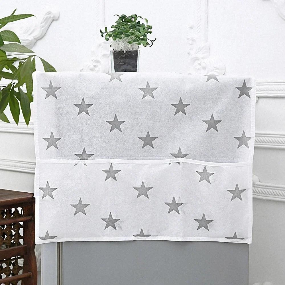 Lightweight Refrigerator Dust Cover with Pocket Double Sided Storage Hanging Bags Household Non-woven Cloth Microwave Oven Cover
