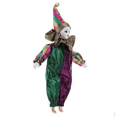 Porcelain Clown Doll for Christmas Birthday Gift 22cm