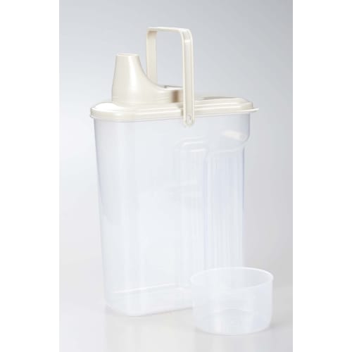 Pearl Metal Handy Rice Storage Box, 2kg Capacity, with Measuring Cup, Berry, H-5603, Made in Japan