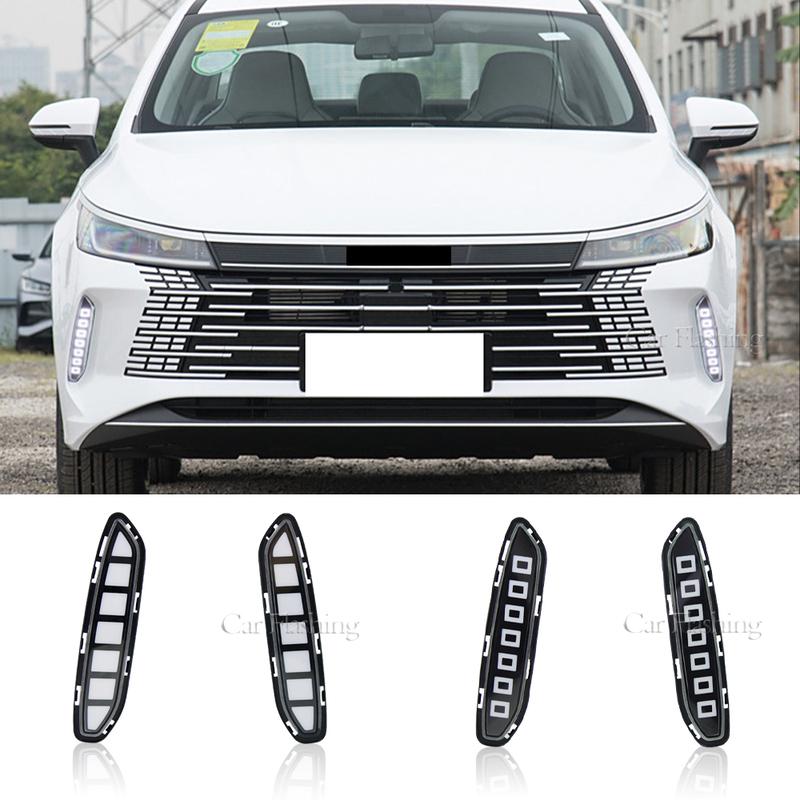 Car LED Daytime running light For BYD Chazor King 2024 fog lamp cover DRL with flowing turn signal Front fog light
