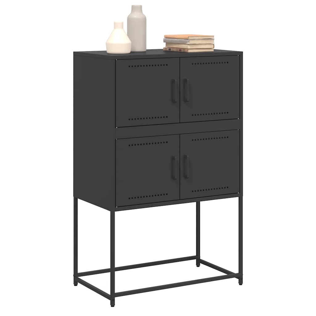 Sideboard Black 68.5 x 38.5 x 107 cm Steel
