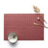Simple Square Woven Imitation Linen Placemat Insulated Western Food Placemat PVC Anti-scalding and Waterproof Table Mat