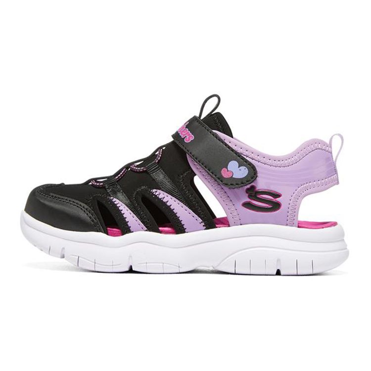 Skechers Flex Splash Sports Sandals Kids Footwear Black Purple 302969L-BKLV 27.5