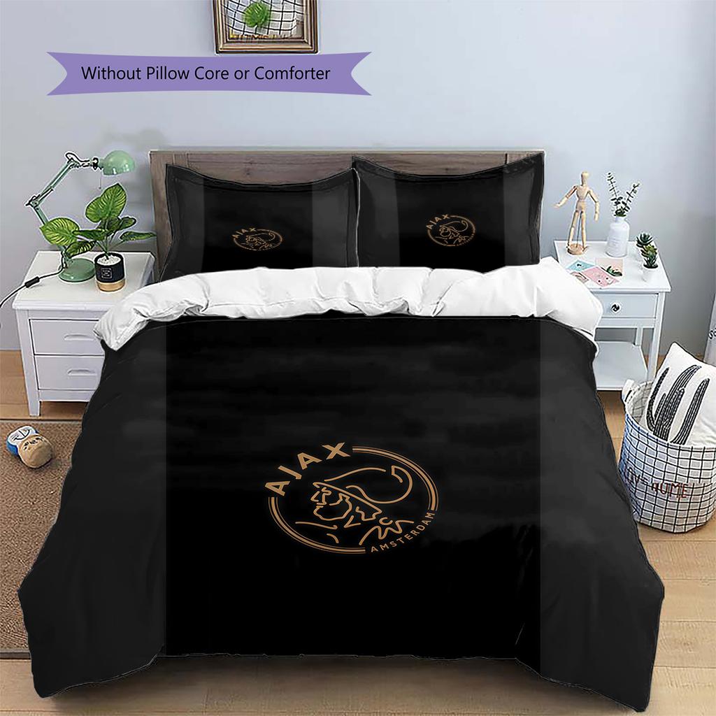AFC Ajax Pattern Bedding Quilt Set  Home Decoration  Gift (1 * Duvet Cover + 2 * Pillowcase  Without Core)