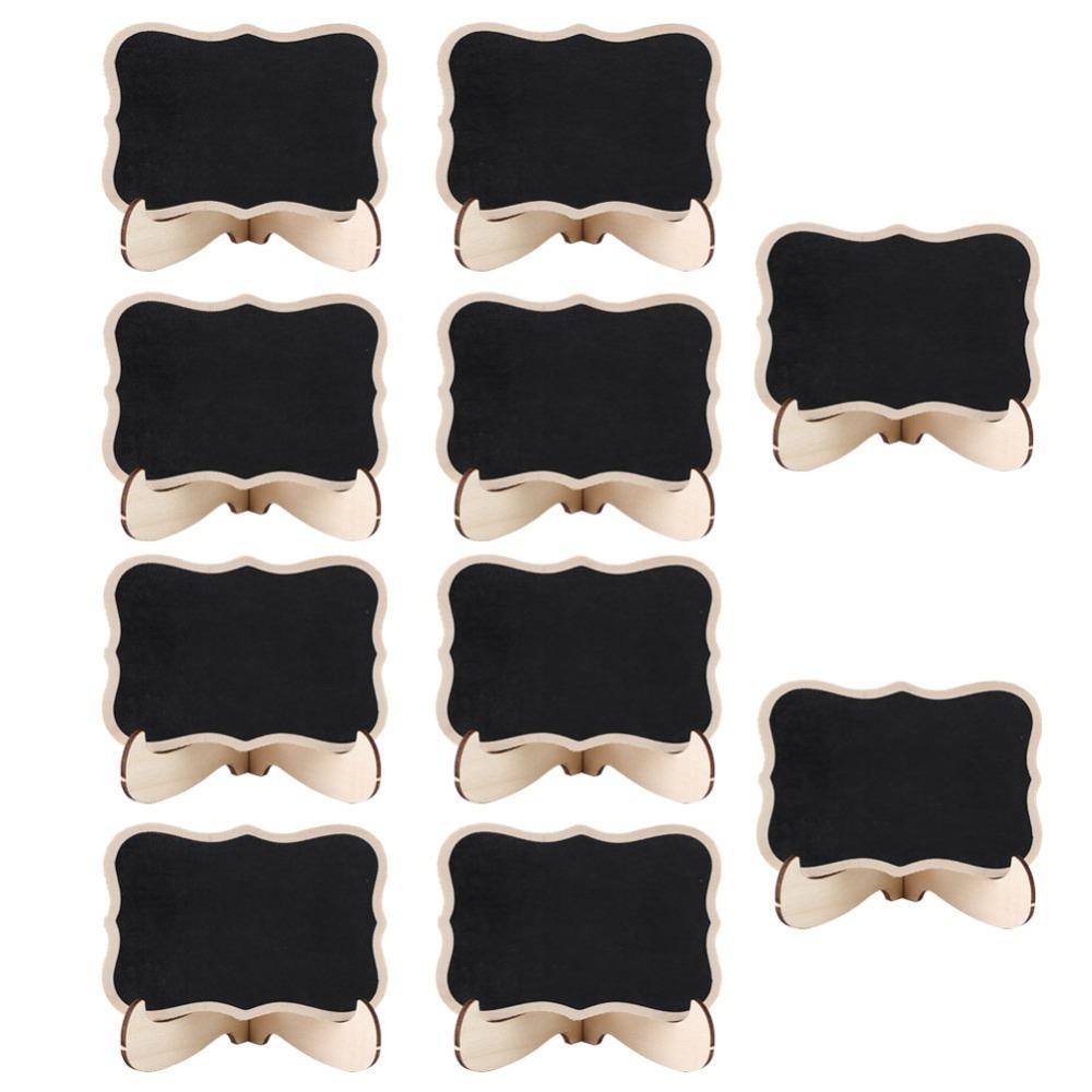 10pcs Black Color rustic blackboard Rectangle Pine Wood wooden chalkboard 3.35x2.44in tabletop blackboard Home Decorations