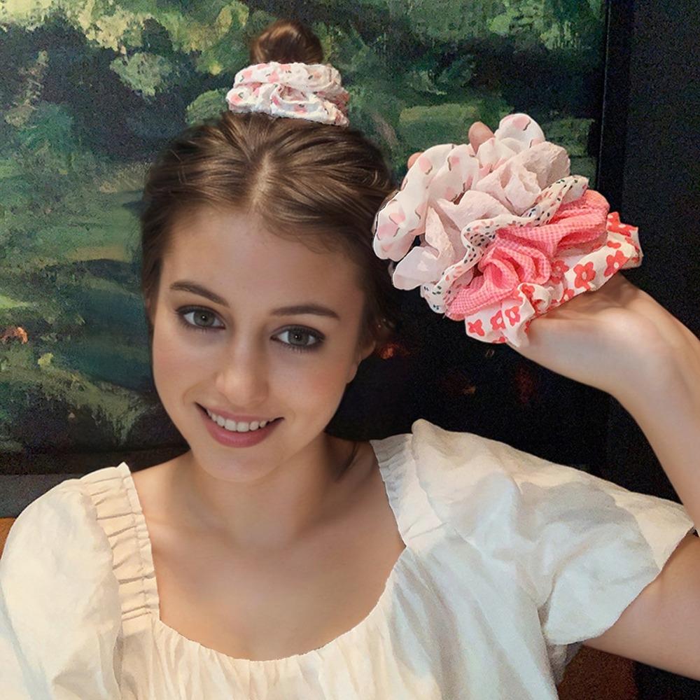 6 Stück/Set Haarschmuck für Mädchen Haargummis Haarbänder Scrunchy Haargummis Seile Pferdeschwanzhalter für Frauen oder Mädchen