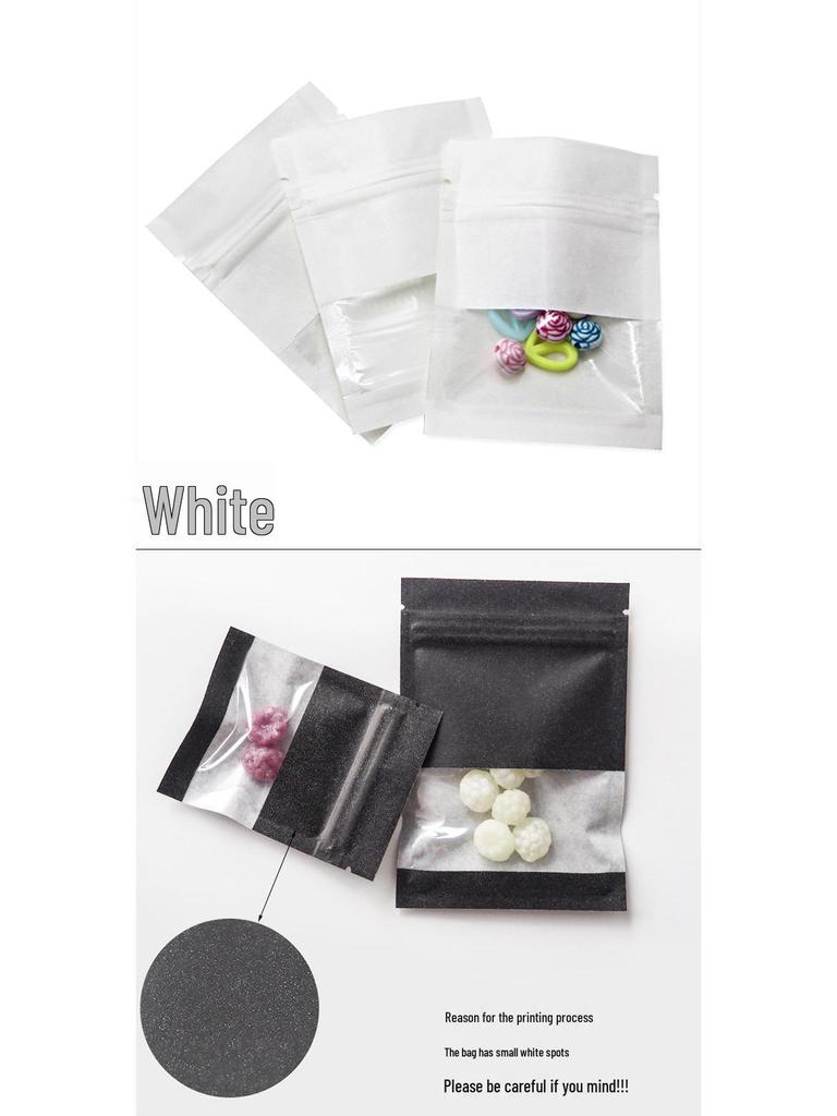 Earrings and Ear Accessories: Thick Transparent Self-Sealing Kraft Paper Bags for Packaging and Food Storage