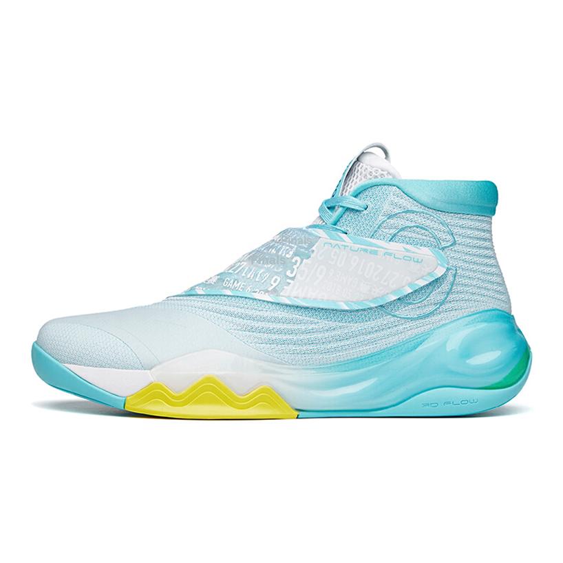 New Anta KT6 'Top Of G6' KT Cushioning Anti-Slip And Wear-Resistant High-Top Basketball Shoes Swim Pool Blue 112131101-1