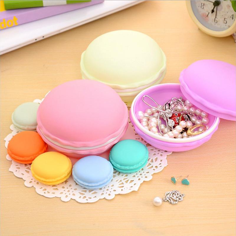 Travel-friendly Macaroon Cookie Mini Storage Case for Jewelry and Snacks In Pastel Colors