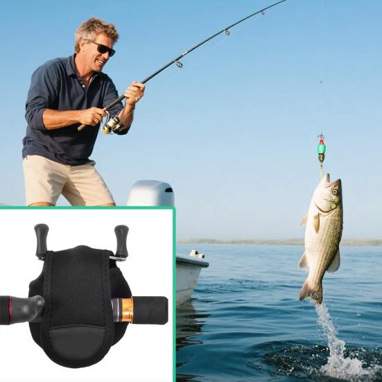 Fishing Spinning Reel Cover Bag, Baitcasting Trolling Fishing Reel Storage Pouch, Waterproof Fishing Reel Protective Case