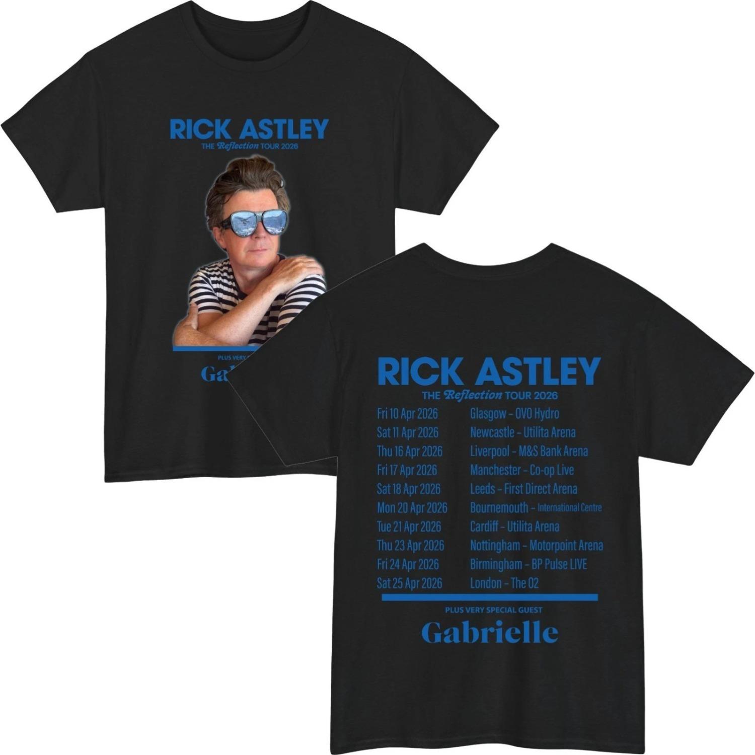 

Rick Astley The Reflection Tour 2026 UK Concert T Shirt for UNISEX Women Vintage Graphic Tee Streetwear Ins Y2k 4XL