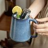 Ceramic Glazed Conical Mug 700ml Large Capacity Vintage Coffee Mug Kiln Transmutation Mug Sydney Blue Ceramic Water Cup Gifts