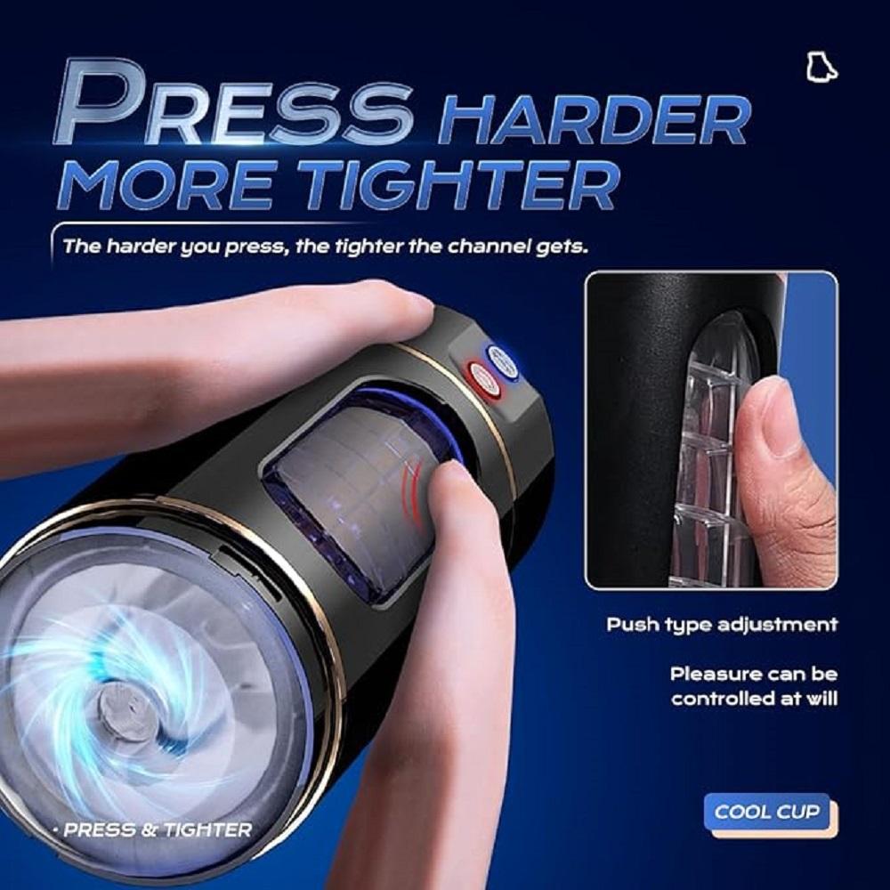 Automatic Male Masturbator 10 Vibrating Mode 3D Textured  Sleeve Real Pocket Pussy Stroker Hands Free Adult Sex Toys for Man