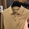 Men's Cashmere Blend Lapel Knit Sweater - Long-Sleeved Polo for Fall/Winter, Casual Style for Young & Middle-Aged Men