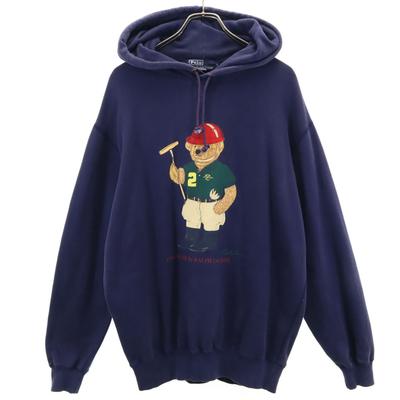 Polo by Ralph Lauren 90. léta Polo Bear Starý Polo Bear Mikiny s dlouhým rukávem Pánské Použité