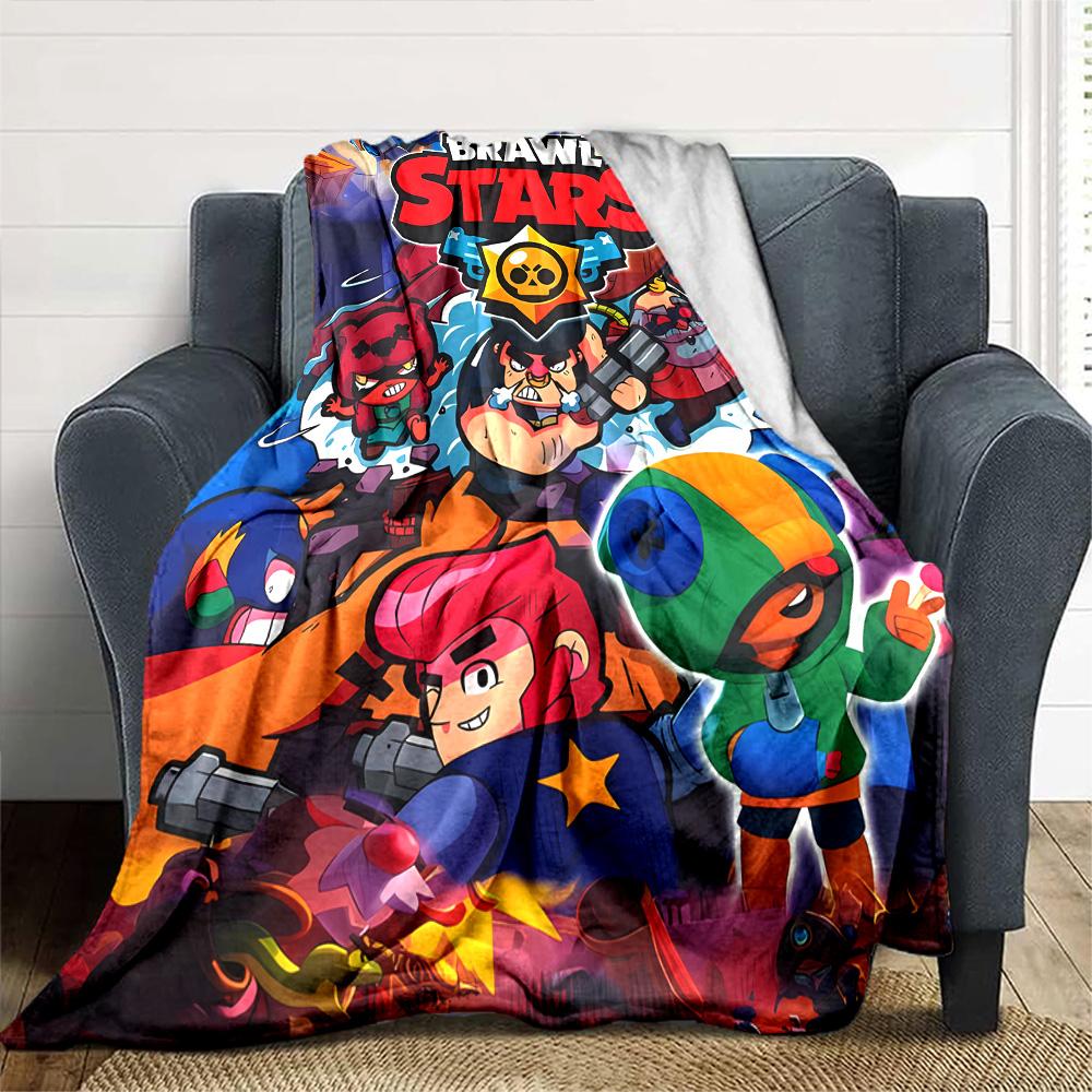 Brawl Stars Blanket Ultra-Soft Great for Office Livingroom Office Chair All-Season Use Warmthful Decor Gifts For Family Or Friends