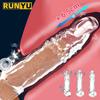 Penis Enlargement Sex Toys For Men Soft Cock Ring Stretcher Extender Sleeve Reusable Condoms Adults Products Erotic Couple Tool