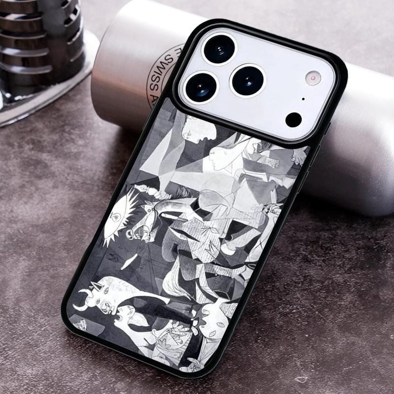 Guernica Picasso Classic Art Phone Case for iPhone 17 16 15 Pro Max Air 14 13 12 11 Plus Shockproof Cover