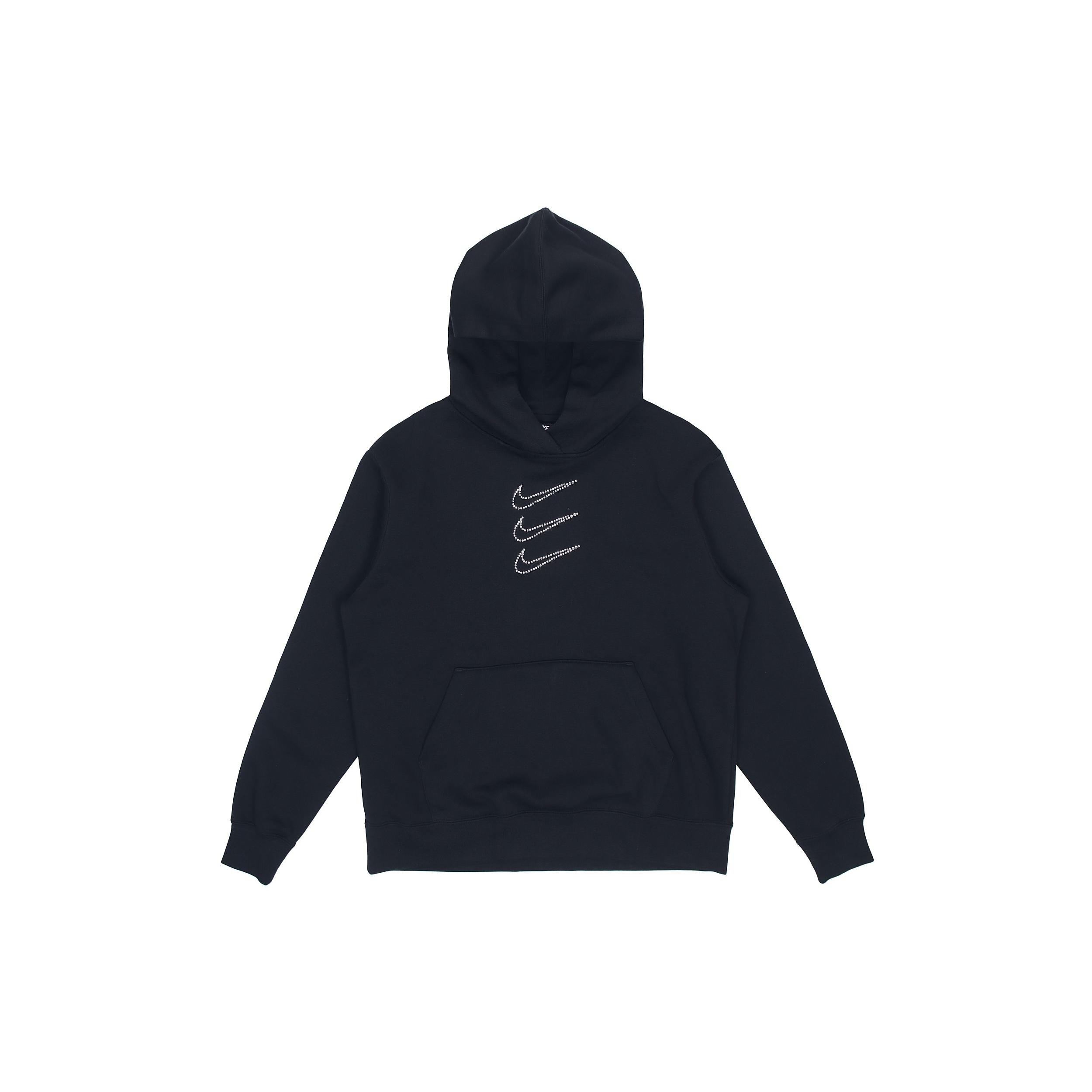 (WMNS) Nike Rhinestone Fleece Hoodie  Black  Women s DH1412-010 XS
