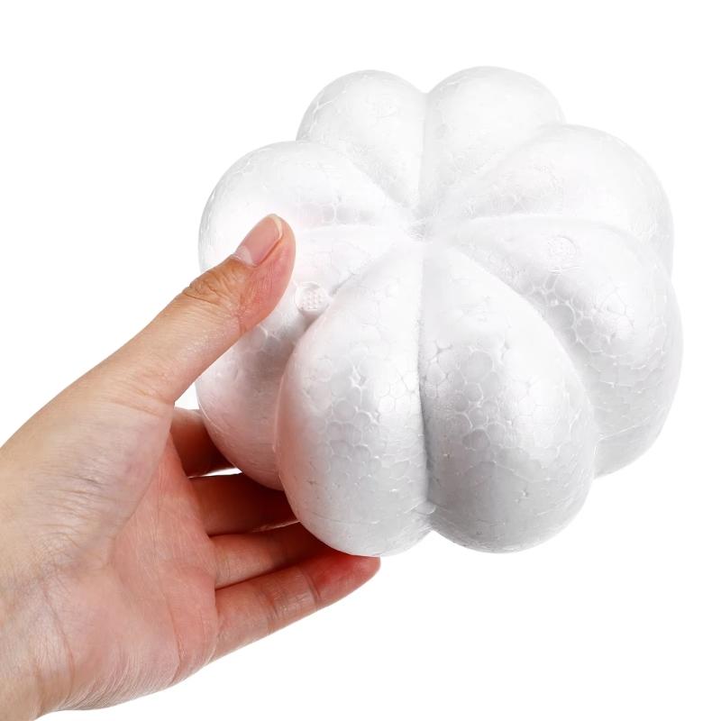 10Pcs Artificial Pumpkins Decoration for Thanksgiving Fall Festival Home Decoration White Foam Pumpkins for Painting