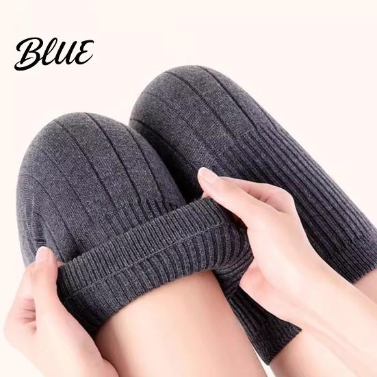 Thermal Knee Braces 1 Pair Knit Leg Warmers for Elderly Women Soft Stretchy Winter Thick Sleeves Anti-slip Long Boot Socks Cold Weather Breathable