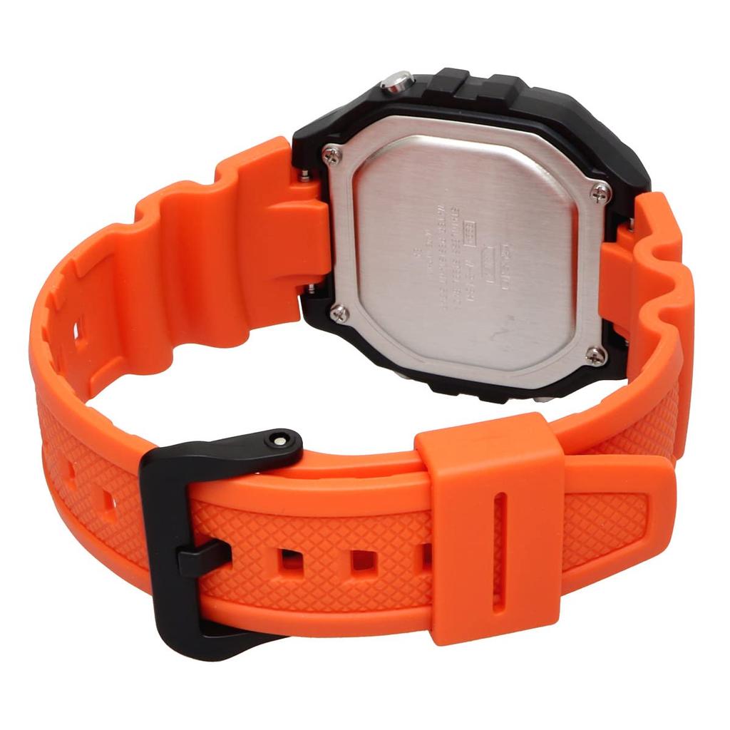 Casio Standard Digital Wristwatch and Overseas Used W-218H-4B2V, Men's Women's, Orange, Model,