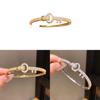 18k Gold Plated Zircon Keychain Bracelet For Women Fashion Jewelry Gift