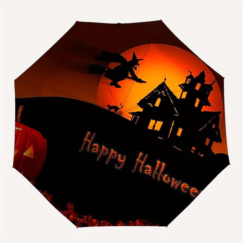 1pc Witch Pumpkin Themed High-quality Umbrella,Automatic Opening and Closing Umbrella,Multi-functional Umbrella G0811151